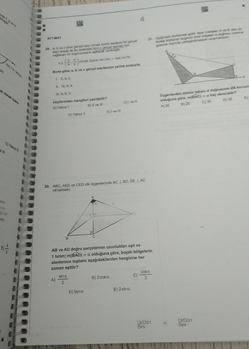 AYT Matematik Deneme Kitabı 10 Adet