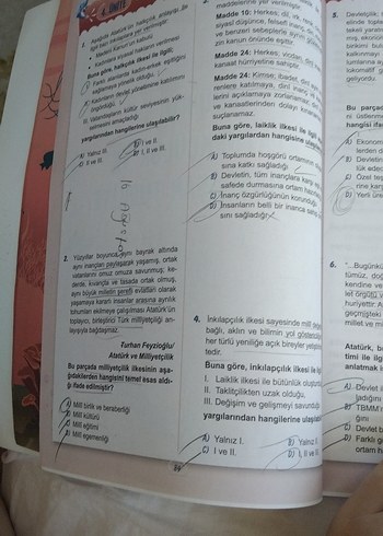 Beden Renk 8. Sınıf T.C. İnkılap Tarihi ve Atatürkçülük Soru Bankası