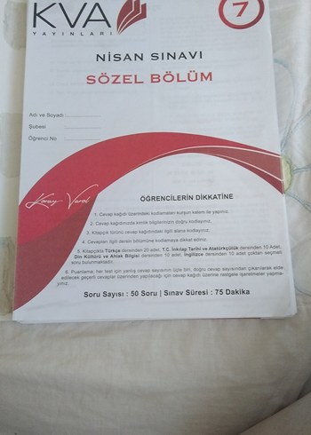 8. Sınıf LGS Deneme Seti - Kademeli 10 Sayısal 10 Sözel
