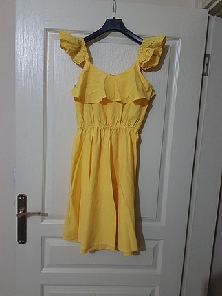 sarı elbise