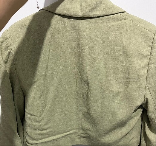 s Beden Stradivarius Keten Crop Blazer