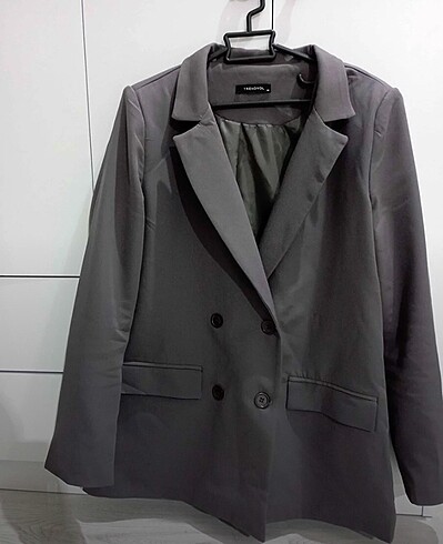 Antrasit gri blazer