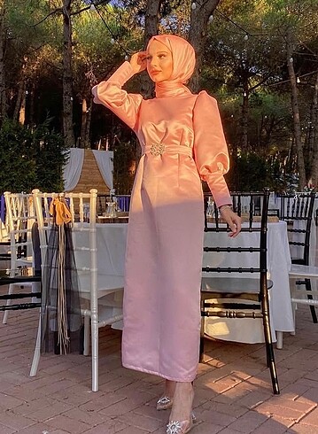 Şeker pembesi abiye
