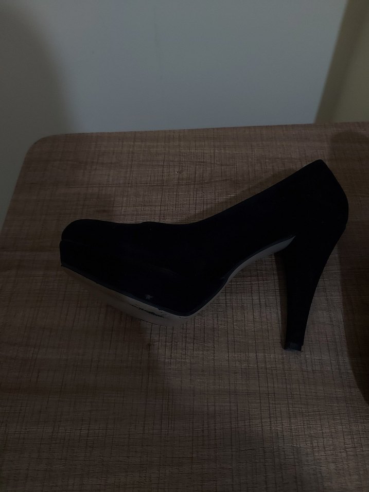 Siyah Süet  Platform Ayakkabı - Görsel 4