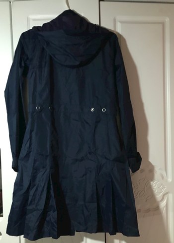 Kadın Mor Midi Fermuarlı Yağmurluk - Görsel 4