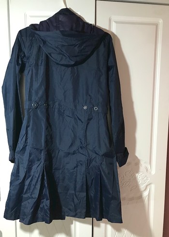 Kadın Mor Midi Fermuarlı Yağmurluk - Görsel 5