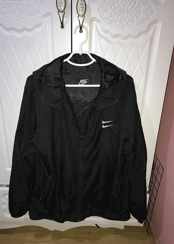 Nike Siyah Fermuarlı Erkek Yağmurluk
