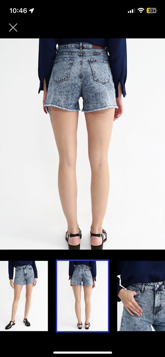 Fabrika Kadın Denim Mini Şort - Görsel 3