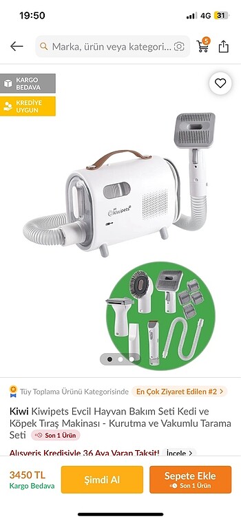 Kiwipeds kedi bakım makinesi