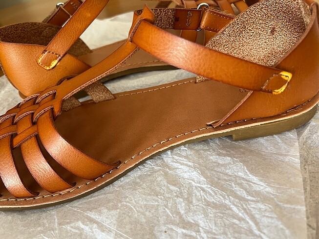 39 Beden camel Renk zara sandalet