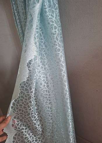 Modern Klasik Mavi Desenli Perde - Görsel 3