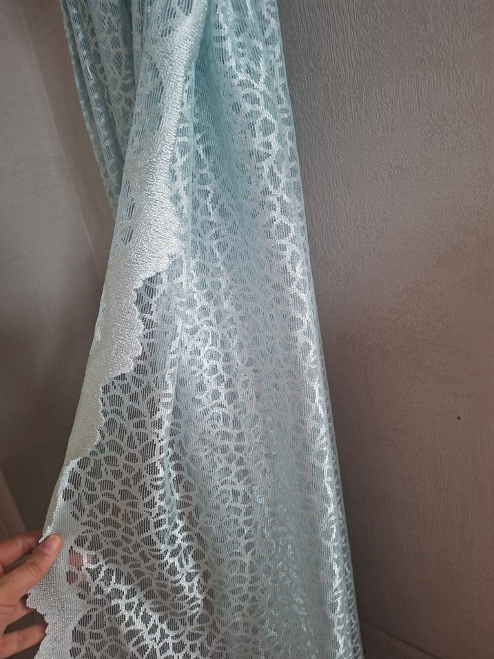 Modern Klasik Mavi Desenli Perde - Görsel 3