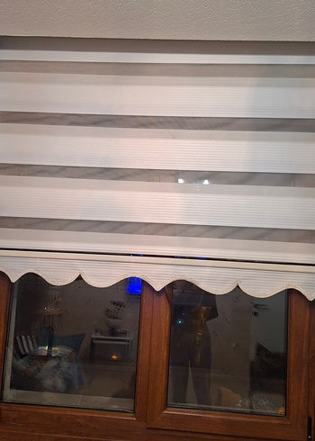 Bej Renkli Yılan Desenli Perde - Görsel 2