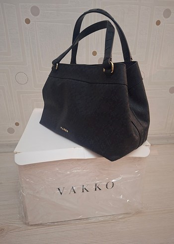 Vakko Siyah Deri Kadın Çanta - Görsel 5