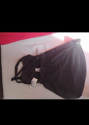 Siyah şortlu elbise,mayo - Görsel 7