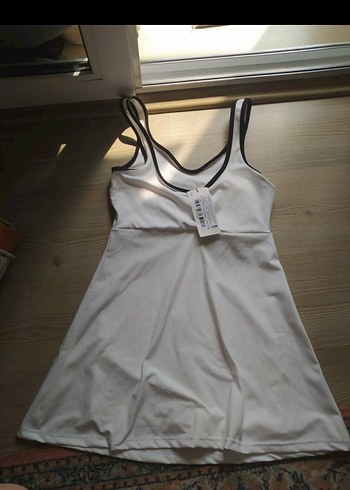 Siyah şortlu elbise,mayo - Görsel 6