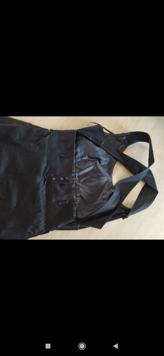 Siyah Halter Yaka gotik Mini Elbise - Görsel 5