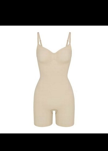 Bej Mini Kadın Strappy Tulum - Görsel 5