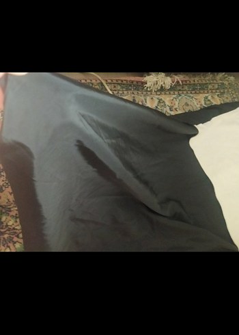 Siyah on kısa arkası uzun tunik ferace elbise - Görsel 2