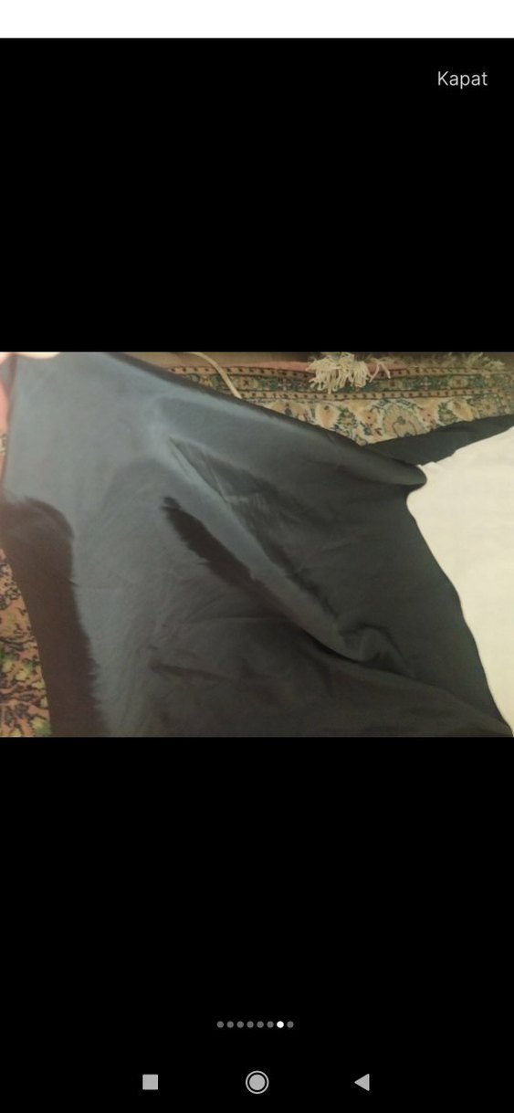 Siyah on kısa arkası uzun tunik ferace elbise - Görsel 2