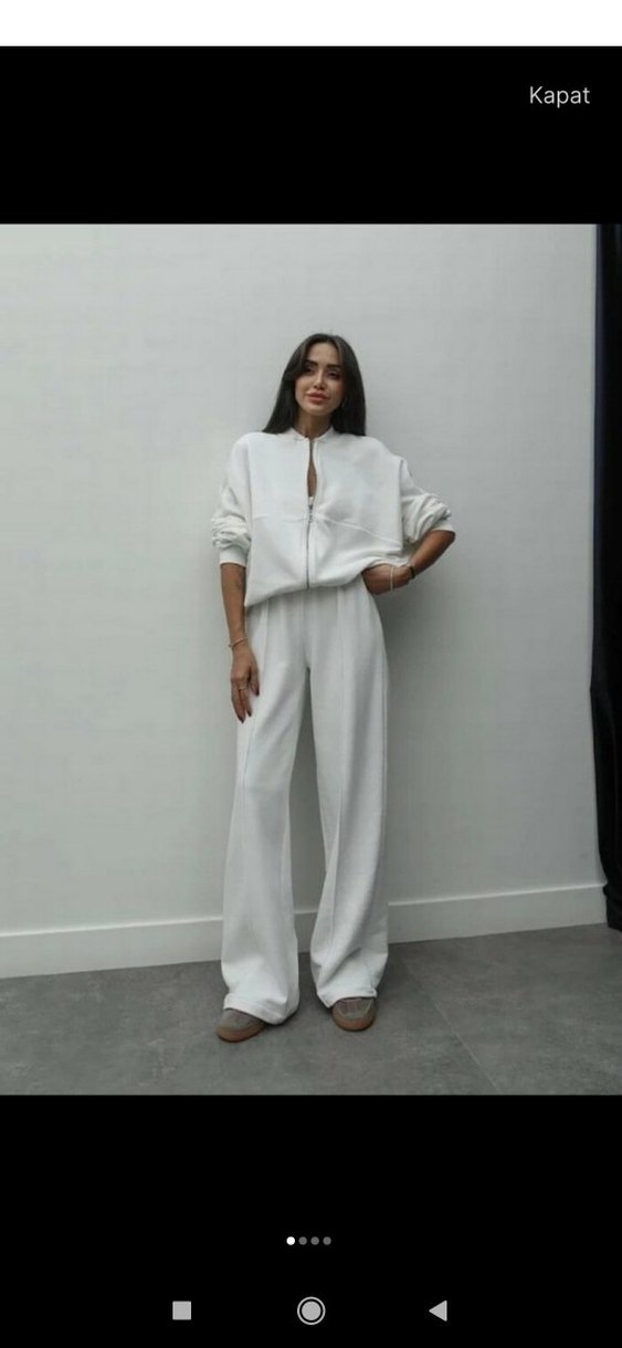 gri çizgili model kumas Takım esofman - Görsel 3