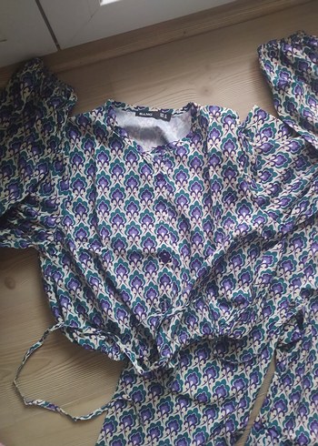 mor  Desenli günlük takımı - Görsel 9