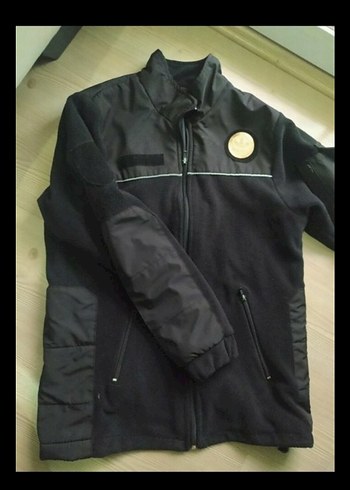 Erkek Siyah Fermuarlı Sweatshirt polar mont - Görsel 3