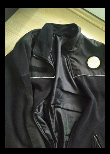 Erkek Siyah Fermuarlı Sweatshirt polar mont - Görsel 2