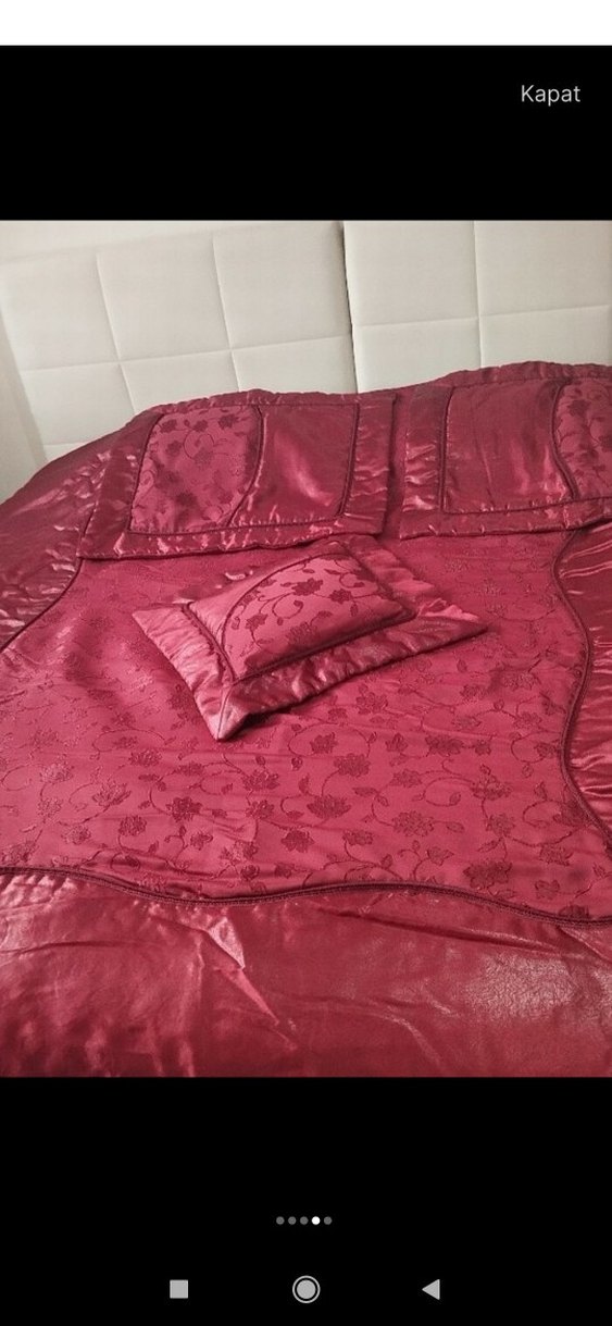 lila İşlemeli Parlak Yatak Örtüsü - Görsel 4