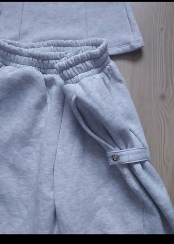 Gri sardonlu Rahat Kesim UNİSEX Eşofman Altı - Görsel 5