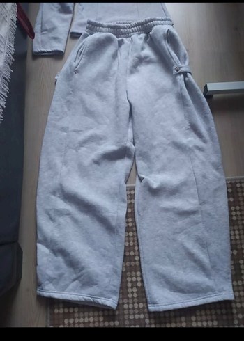 Gri sardonlu Rahat Kesim UNİSEX Eşofman Altı - Görsel 3