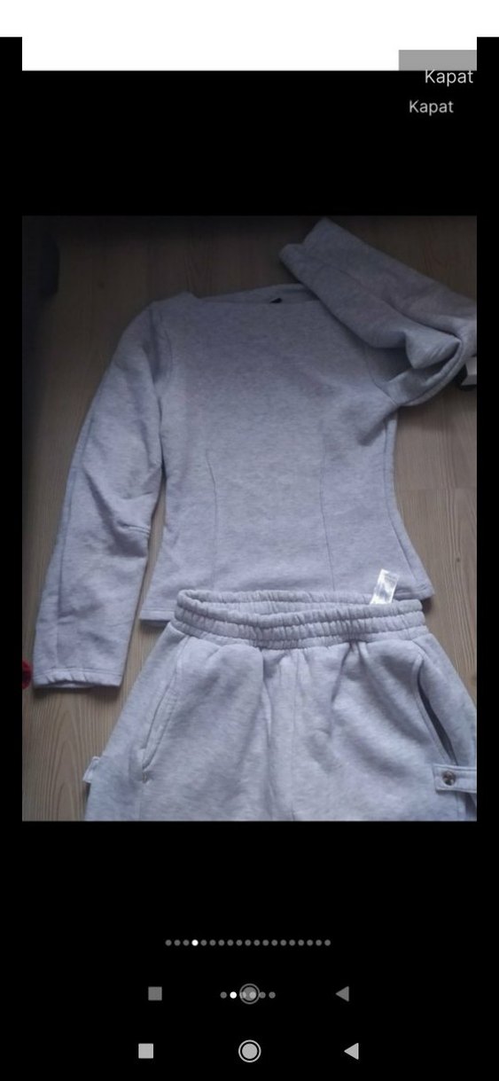 Gri sardonlu Rahat Kesim UNİSEX Eşofman Altı - Görsel 4