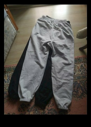 Gri Salaş Kesim SARDONLU Eşofman Altı UNİSEX - Görsel 2