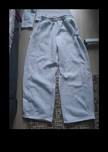 Gri Rahat Kesim Kadın Eşofman alt, simleri var ,SARDONLU - Görsel 4