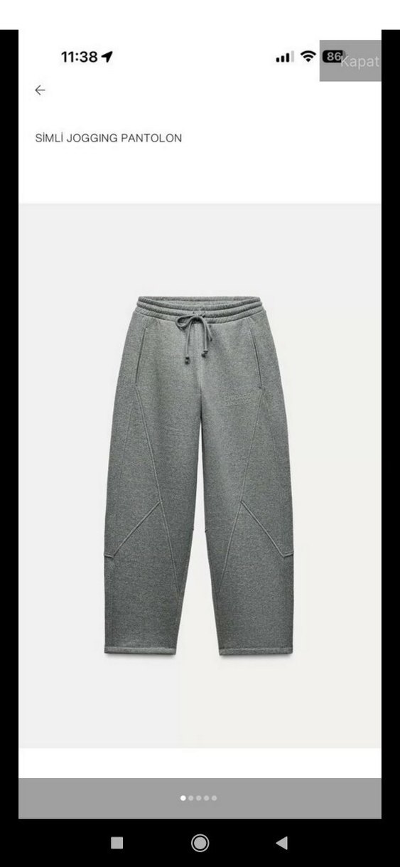 Gri Rahat Kesim Kadın Eşofman alt, simleri var ,SARDONLU - Görsel 5