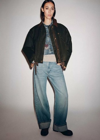 yeşil Bol Kesim yağmurluk mevsimlik ceket - Görsel 2