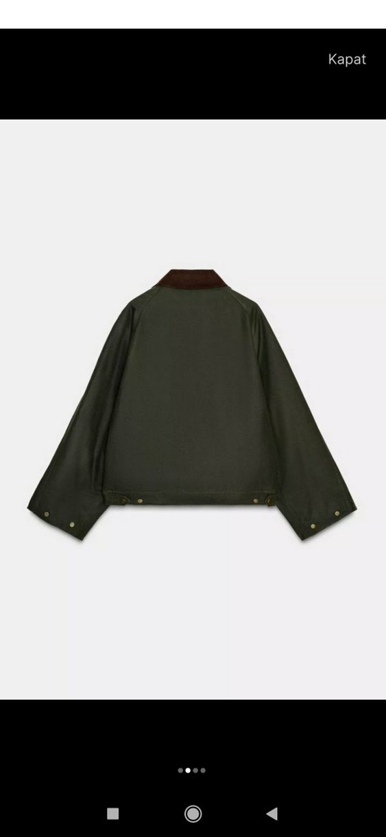 yeşil Bol Kesim yağmurluk mevsimlik ceket - Görsel 3