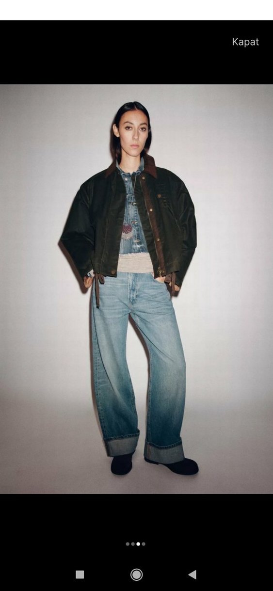 yeşil Bol Kesim yağmurluk mevsimlik ceket - Görsel 2