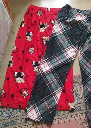 Renkli Desenli UNİSEX ince polar Pijama Altları-ADET FİYAT - Görsel 4