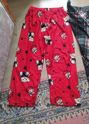 Renkli Desenli UNİSEX ince polar Pijama Altları-ADET FİYAT - Görsel 5