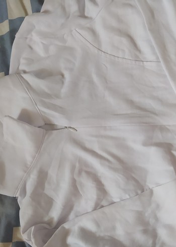 Beyaz Yüksek Yakalı Dar Kesim Kadın Ceket 100/100 pamuk - Görsel 14