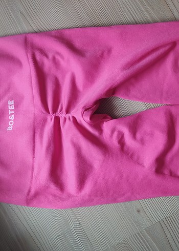 Pembe popo büzgülü toplayicili Spor Tayt - Görsel 10