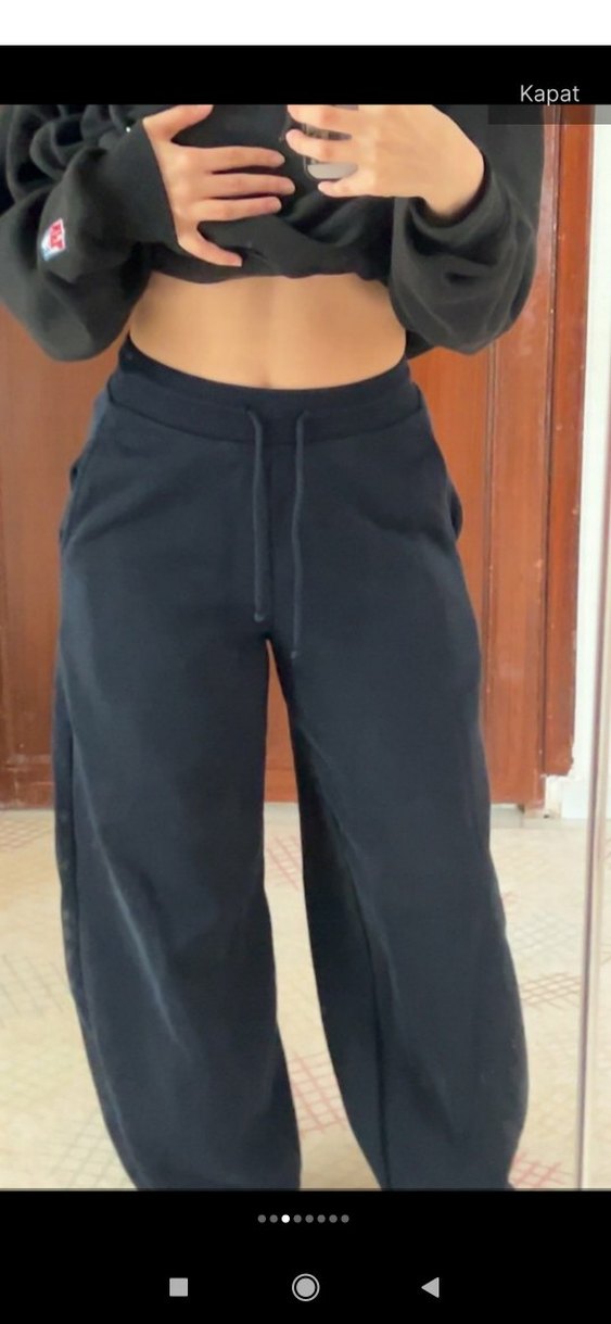 LEKELİ,Rahat Kesim Midi Kadın Eşofman Altı pantalon - Görsel 4