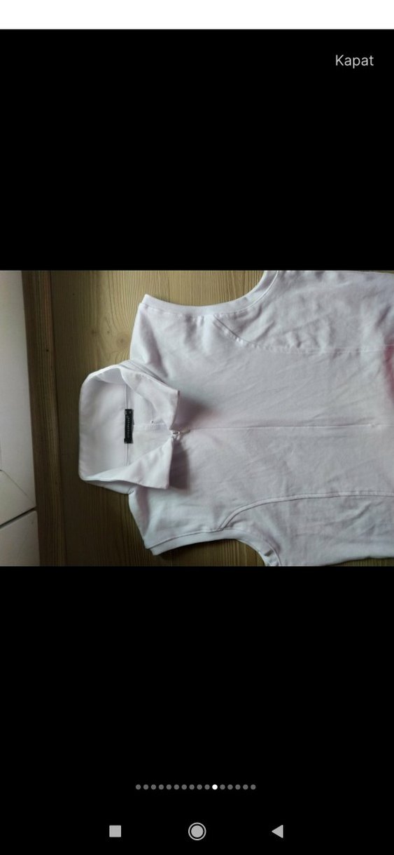 Beyaz Kolsuz pamuk  Gömlek Hırka ceket - Görsel 4