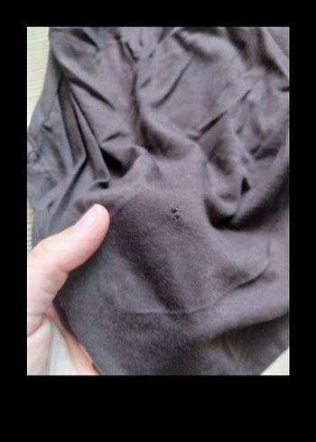 Kahverengi Drapeli Mini Bluz kayık kaya - Görsel 3