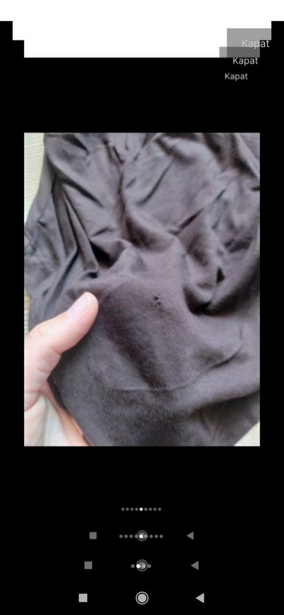 Kahverengi Drapeli Mini Bluz kayık kaya - Görsel 3