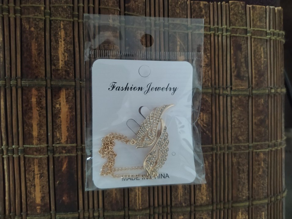 Melek kanadi Detaylı Altın Renkli Broş - Görsel 3