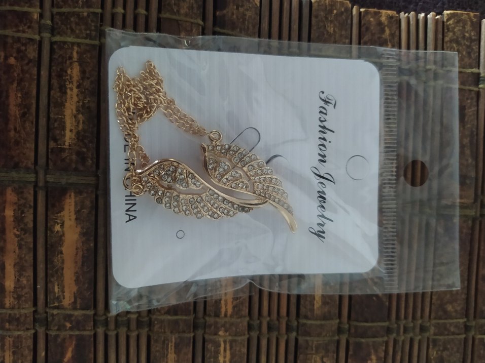 Melek kanadi Detaylı Altın Renkli Broş - Görsel 2