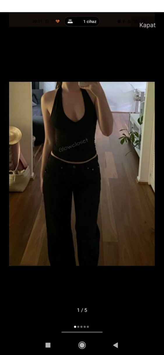 Siyah halter yaka - Görsel 2