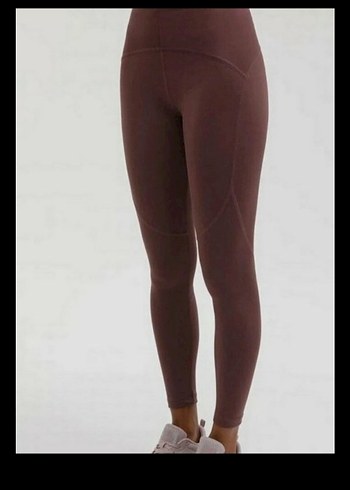 Kahverengi Kadın Spor Tayt-popo kaldıran model - Görsel 5
